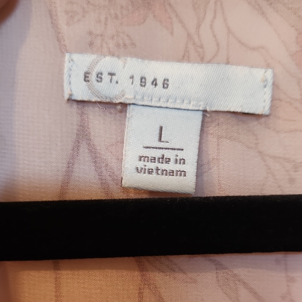 Vintage 1946 Pink Floral Sleeveless Tank Top Size Large - Picture 2 of 5